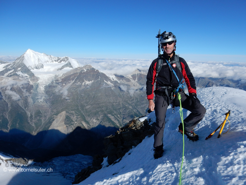 Auf dem  Hobärghorn 4219m.