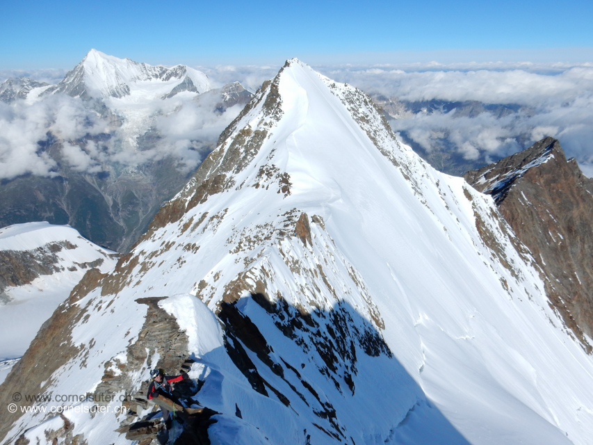 Sicht zurück zum Hobärghorn 4219m.