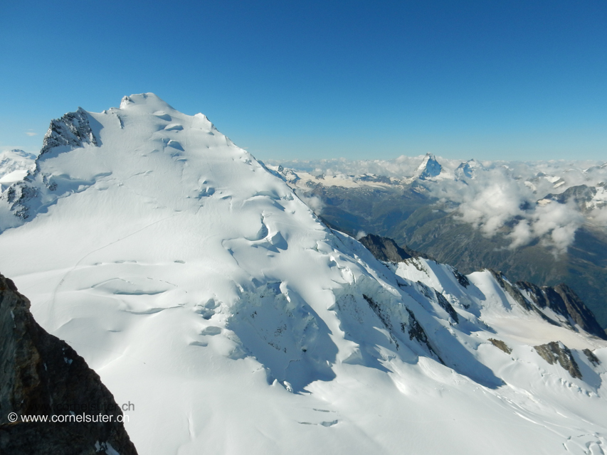 Sicht zum Dom 4545m, 2 Tage zuvor (Bilder Dom Hochtour)