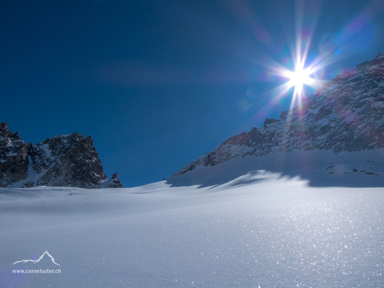 Unverspurter gegenanstieg. Schönster Pulverschnee.