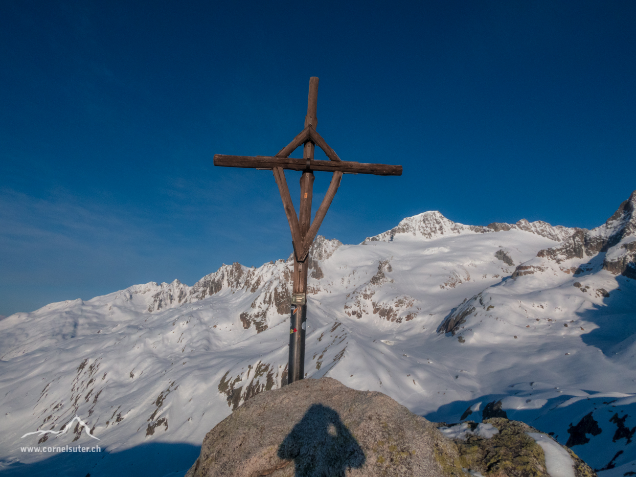 Ankunft um 7:20uhr auf dem Schafberg, mit sicht zum Galenstock