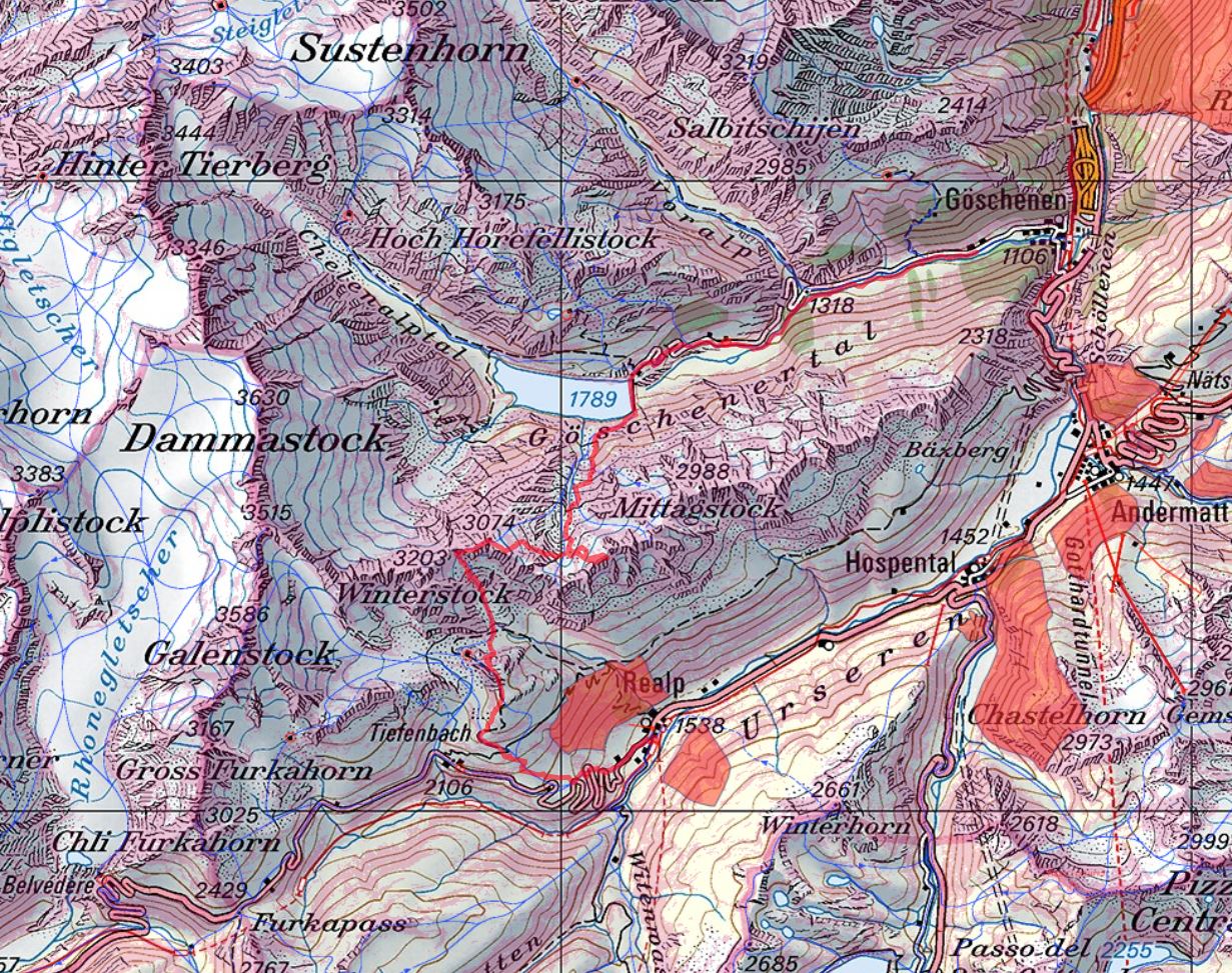 Route wurde am Tourentag mit dem Satmap Active 20  aufgezeichnet und bezieht sich auf die damalige Situation (Wetter, Gelände, Gruppe etc.)